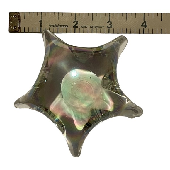 STAR paper weight hand blown glass iridescent. - Picture 2 of 10